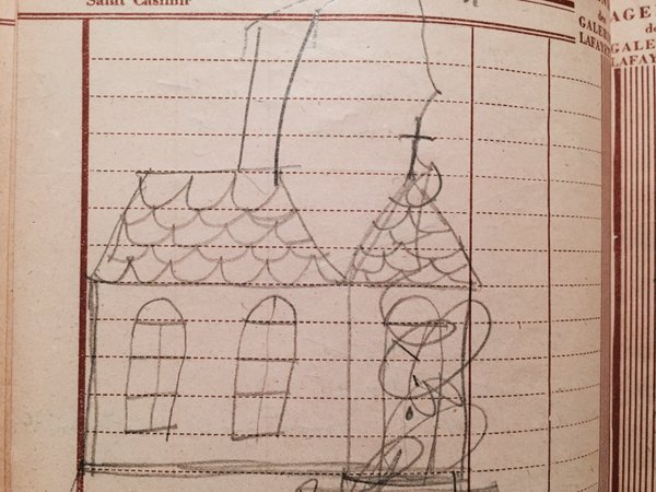 Il y a aussi quelques dessins d'enfant dans un carnet, le filleul peut-être #Madeleineproject https://t.co/HDYPgYccYa